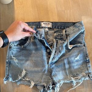 AGOLDE Women's Blue Denim Shorts